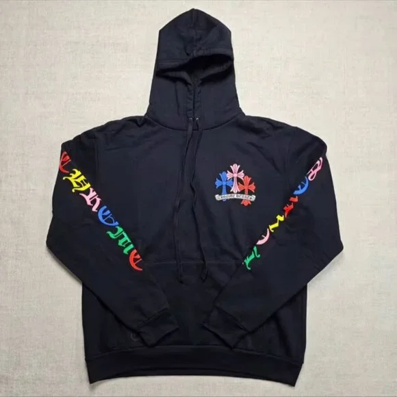 Chrome Hearts Black Sweatshirt with Vibrant Butterfly Design - Picture 2 of 4